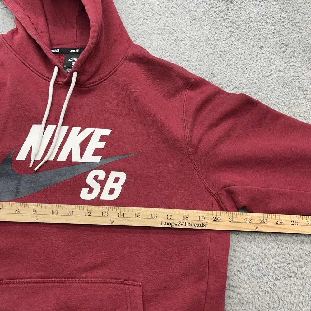 Nike‎ SB Skate Hoodie Mens M Burgundy Icon Skateboarding Sweatshirt Streetwear